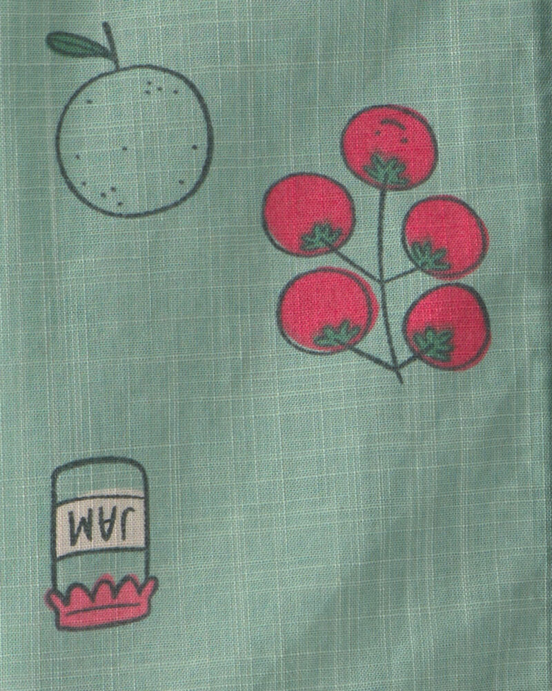 Baby Boy Veggie Fruit Short-Sleeve Button-Down Shirt - Green, image 2 of 3 slides