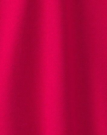 Girls Uniform Piqu&eacute; Polo Shirt - Red, 