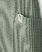 Baby Boy Waffle-Knit Sleeveless Romper - Green, image 2 of 4 slides