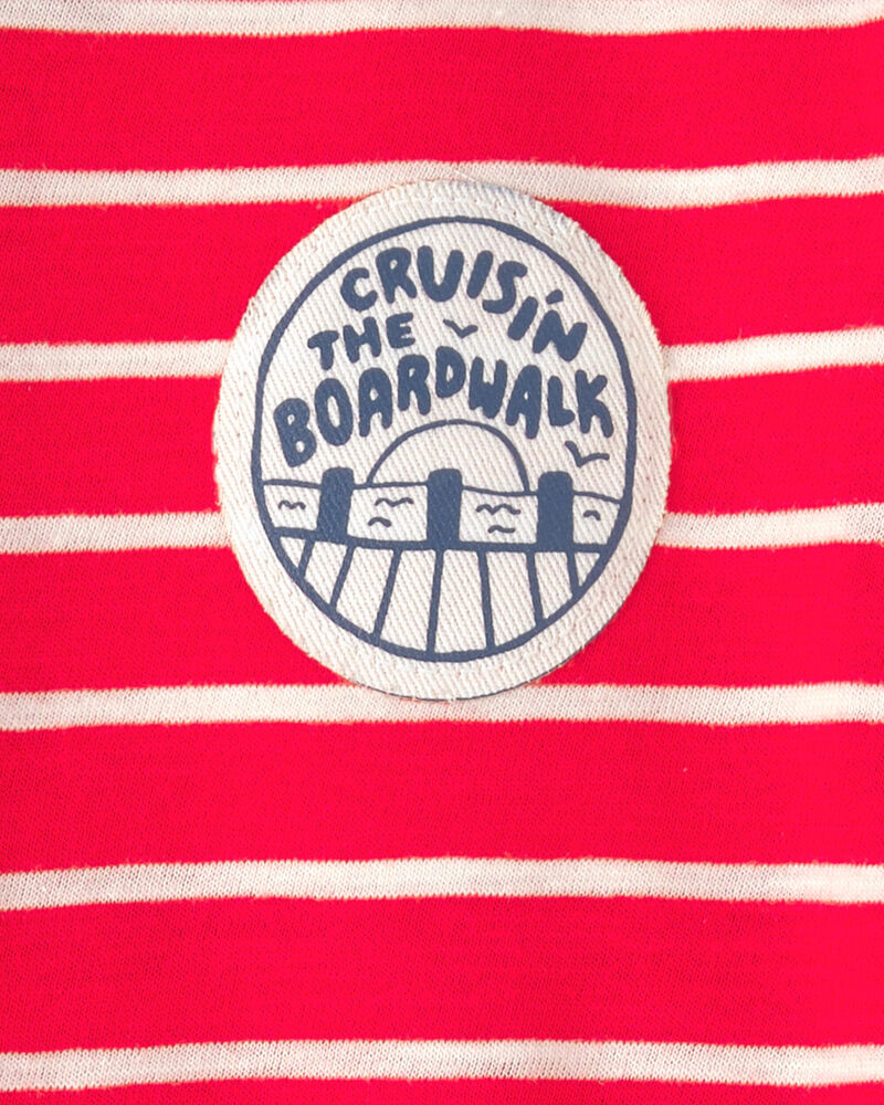 Baby Boy Striped T-Shirt - Red/Ivory, image 3 of 4 slides