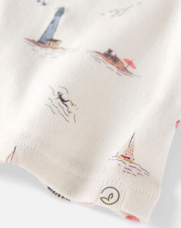 Toddler 2-Piece Organic Cotton Pajamas in Coastal Vacation, 
