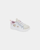 Toddler Girl Colorblock Metallic Heart Sneakers - White/Pink, image 1 of 6 slides