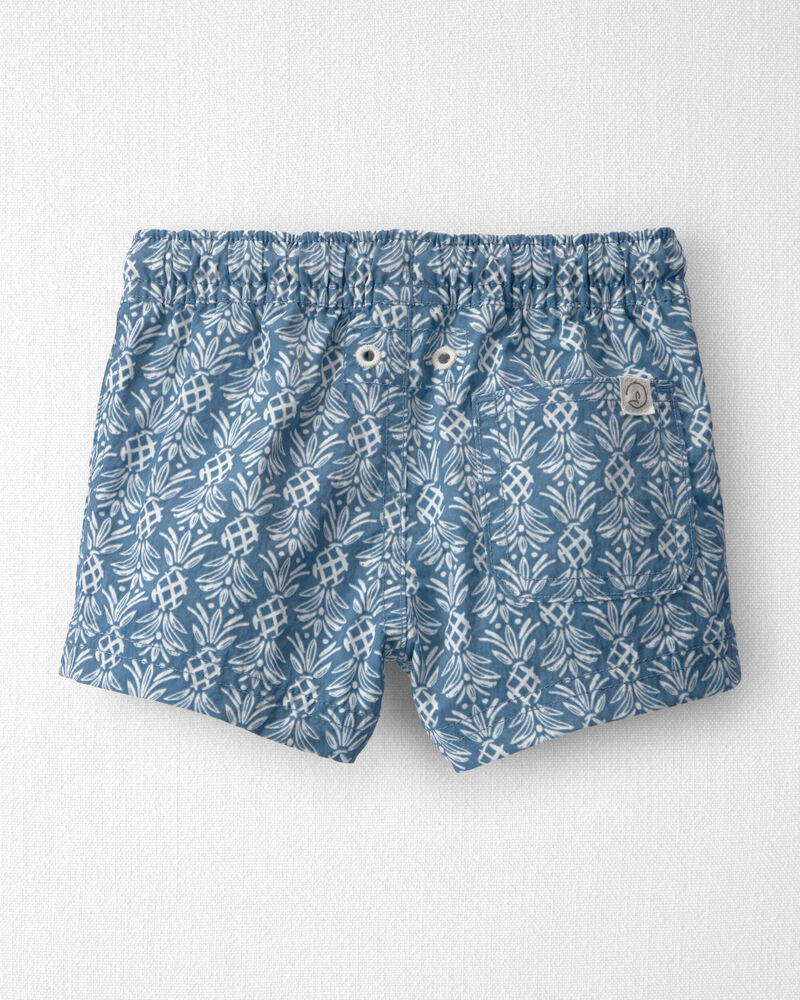 Baby Boy Recycled Swim Trunks in Bloom Lagoon, image 2 of 5 slides