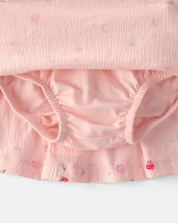 Baby Girl 2-Piece Strawberry Short-Sleeve Top & Skort Set - Pink, 