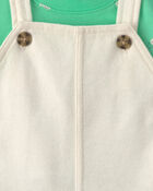 Baby 2-Piece Fish Short-Sleeve Overall Set - Green/Ivory, image 4 of 6 slides