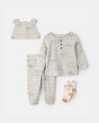 Baby 4-Piece Bear Layering Set - Grey, image 1 of 4 slides