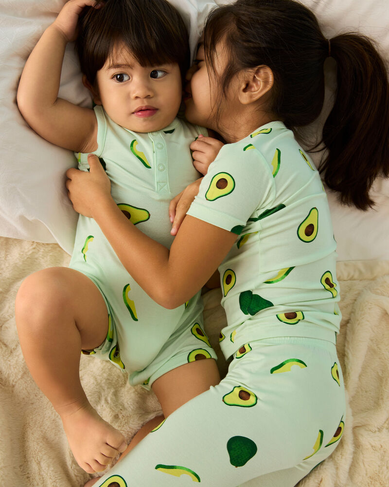 Baby Avocado PurelySoft Romper - Green, image 2 of 6 slides