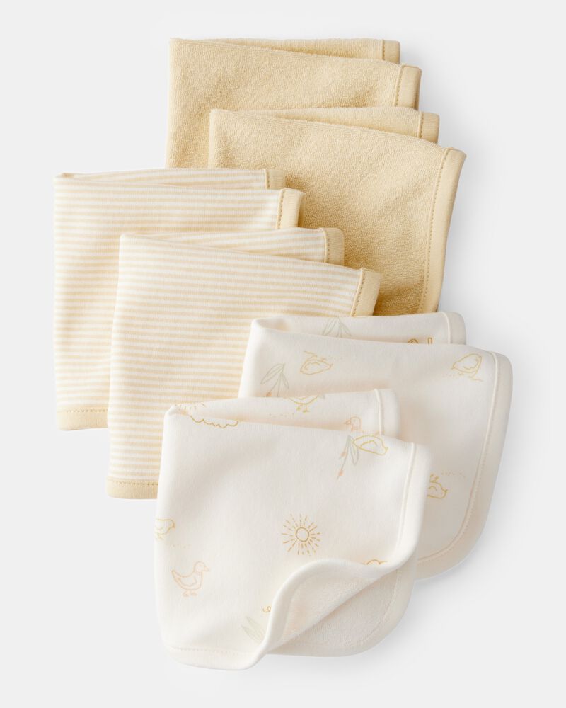 Baby 6-Pack Washcloths - Yellow, image 1 of 2 slides