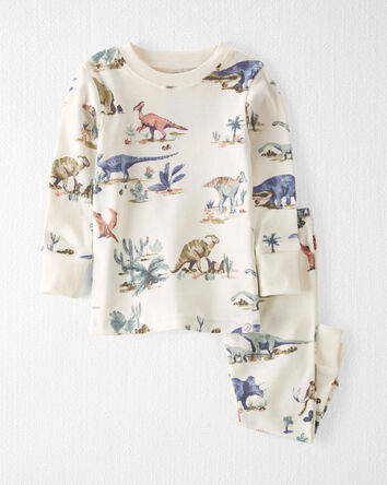 Baby Dinosaur Print Organic Cotton Pajamas Set, 
