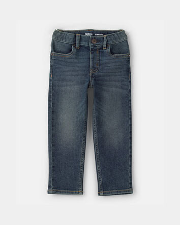 Toddler Neutral Faded Dark Wash Straight-Leg Jeans, 