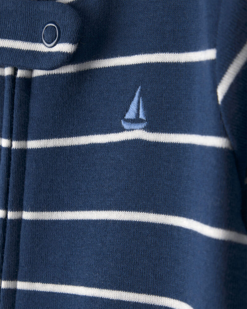Baby Boy 2-Pack Boat Snug Fit 1-Piece Pajama - Blue, image 2 of 6 slides