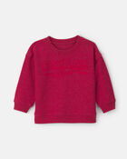 Baby Boy OshKosh Logo French Terry Pullover Sweatshirt - Red, image 1 of 4 slides