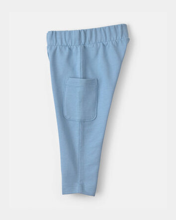 Baby Boy 3-Piece 'Little Buddy' Top & Pant Set - Blue/Ivory, 
