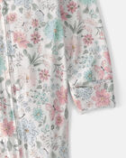 Baby Girl Butterfly Garden 2-Way Zip PurelySoft Sleep & Play Pajama, image 3 of 8 slides
