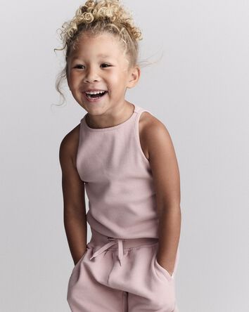 Toddler Girl Ribbed Playtime Tank Top - Pink, 
