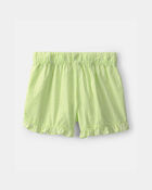 Girls Ruffle-Trim Shorts - Green, image 2 of 4 slides