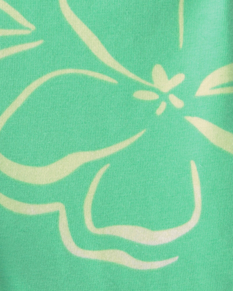 Baby Girl Floral Bike Shorts - Green, image 3 of 4 slides