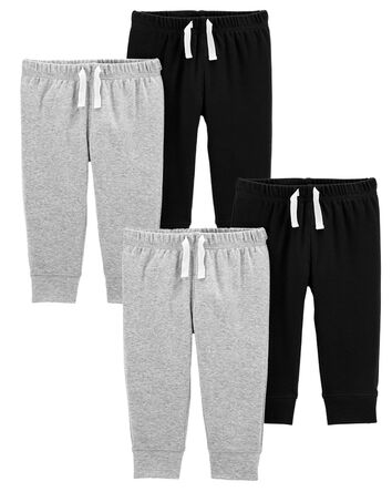 Baby 4-Pack Drawstring Joggers Set, 