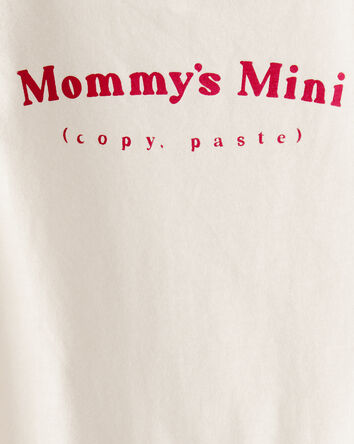 Baby 'Mommy's Mini' Short-Sleeve Graphic Bodysuit - Cream, 