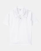 Kid 3-Pack Active Uniform Polo Shirts in Moisture Wicking BeCool&trade; Fabric - White, image 2 of 3 slides