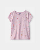 Toddler Girl Floral Top - Purple, image 1 of 4 slides
