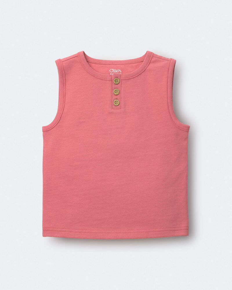 Toddler Boy Henley Tank - Rose, image 2 of 5 slides