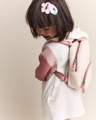 Toddler Girl Colorblock Long-Sleeve Hooded Sweatshirt Dress - Light Heather Grey, image 3 of 7 slides