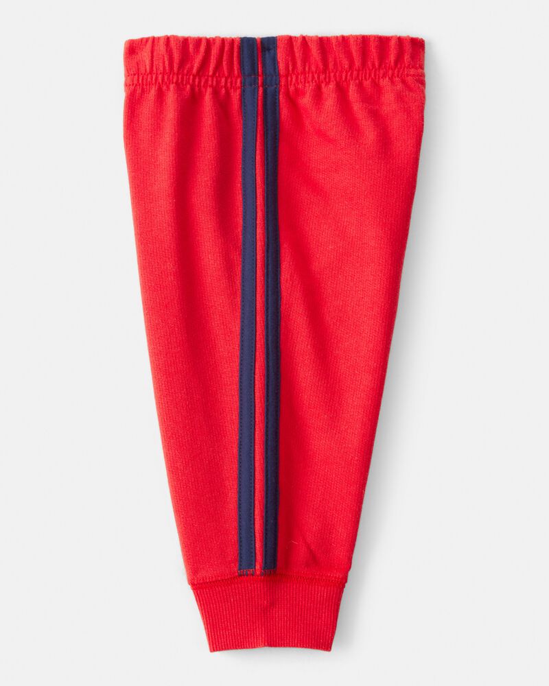 Baby Boy Valentine's Day 2-Piece Heart French Terry Long-Sleeve Tee & Pant Set - Blue, image 3 of 6 slides