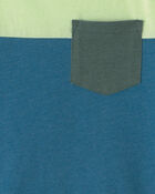 Toddler Boy Color Block Short-Sleeve T-Shirt - Blue/Green, image 2 of 3 slides