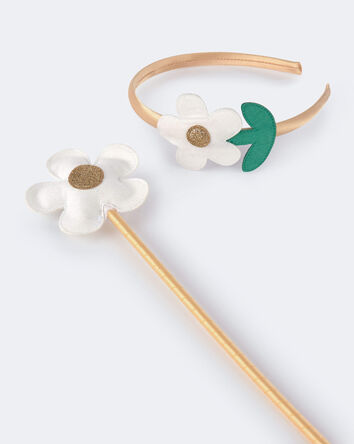 Toddler Girl Flower Headband & Wand Set, 