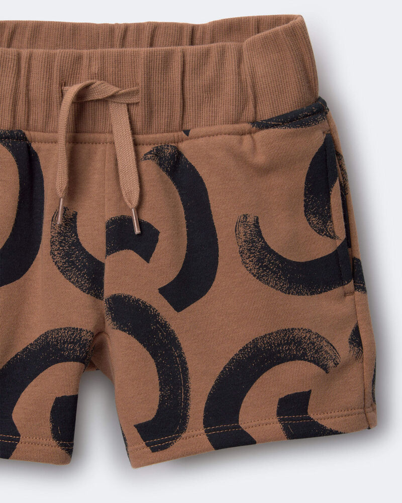 Toddler City Park&trade; Shorts in Abstract Print - Brown, image 6 of 6 slides