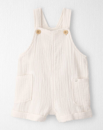 Baby Organic Cotton Gauze Shortalls, 