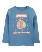 Boys Earth Diagram Blend Long-Sleeve Tee - Blue, image 1 of 3 slides