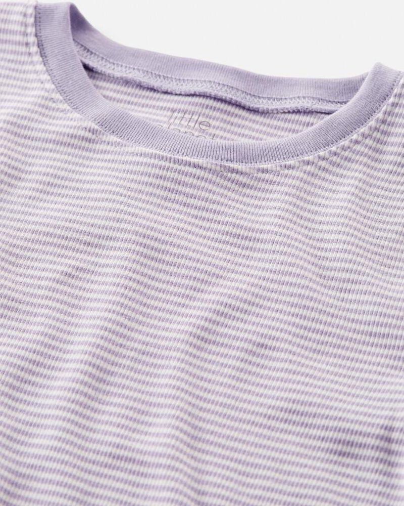Kid Striped Organic Cotton Pajamas Set, image 2 of 4 slides