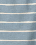 Kids 2-Piece Organic Cotton Top & Short Set in Stripes, image 4 of 5 slides