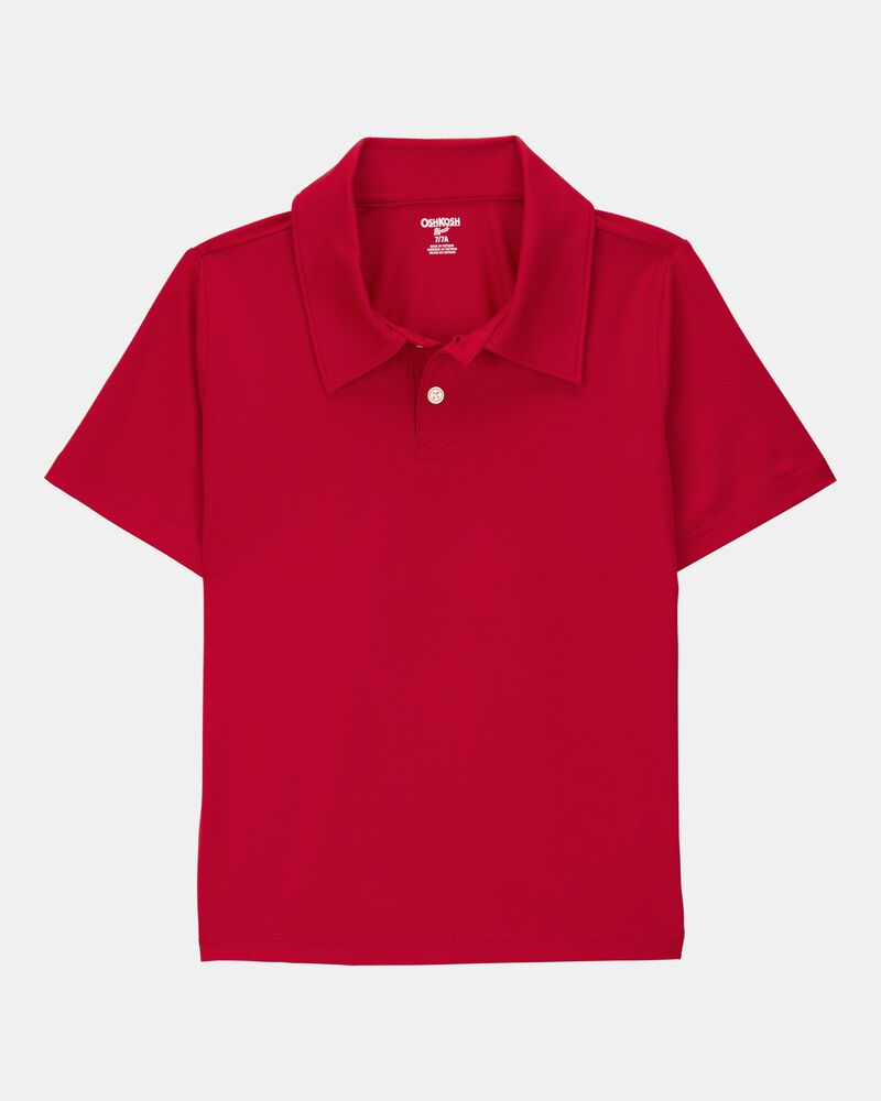 Kid 3-Pack Active Uniform Polo Shirts in Moisture Wicking BeCool&trade; Fabric - Red, image 2 of 3 slides