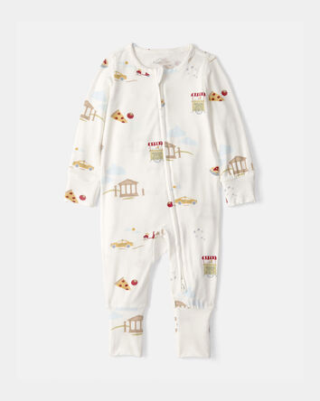 Baby Italy 2-Way Zip PurelySoft&trade; Sleep & Play Pajama - Cream, 