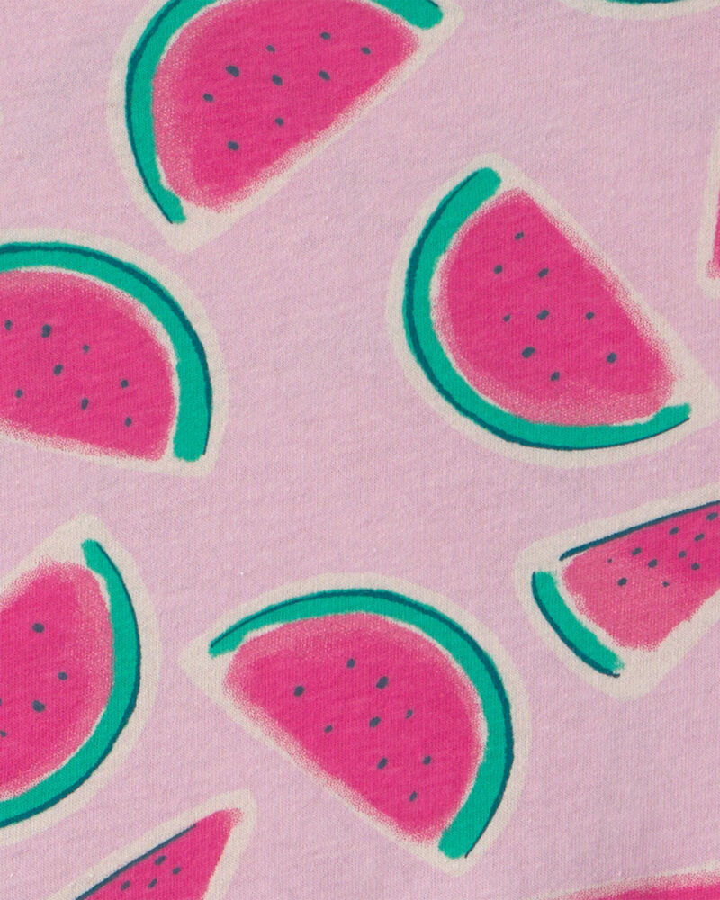 Girls Watermelon Sleeveless Knit Dress - Pink, image 3 of 4 slides