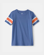 Boys Striped Short-Sleeve T-Shirt - Blue, image 1 of 3 slides