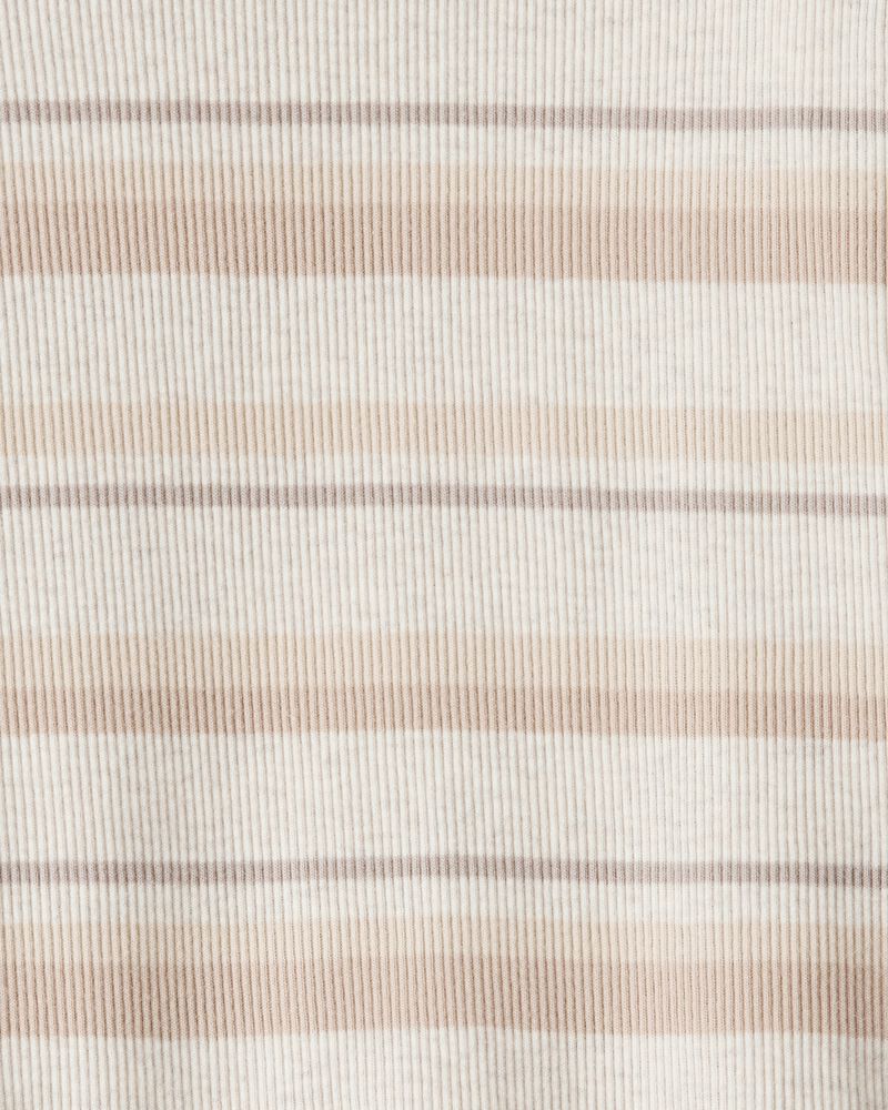 Toddler Girl Striped Long-Sleeve Top - Cream, image 2 of 3 slides