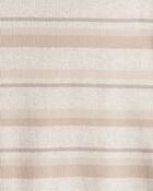 Toddler Girl Striped Long-Sleeve Top - Cream, image 2 of 3 slides