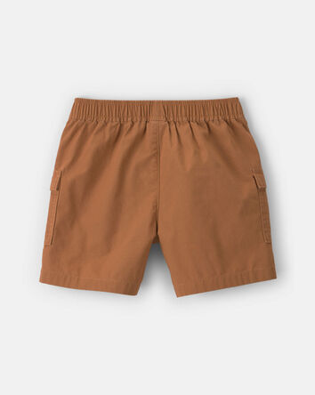Boys Canvas Cargo Shorts - Brown, 