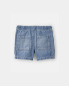 Baby Boy Denim Drawstring Shorts - Light Wash, image 2 of 4 slides