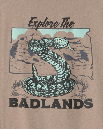 Boys Badlands Snake Graphic Tee - Brown, 
