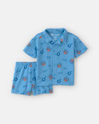 Toddler Boy 2-Piece Blippi Short-Sleeve Top & Short Set - Blue, image 1 of 3 slides