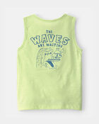 Toddler Boy Surfing Crab Tank Top - Green, image 2 of 5 slides