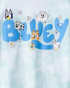 Girls Bluey Tie-Dye Short-Sleeve Graphic Tee - Blue/White, image 2 of 2 slides