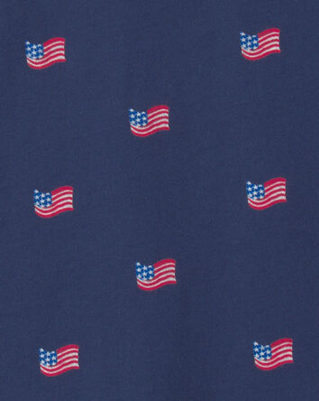 Boys American Flag Graphic Tank - Navy Blue, 