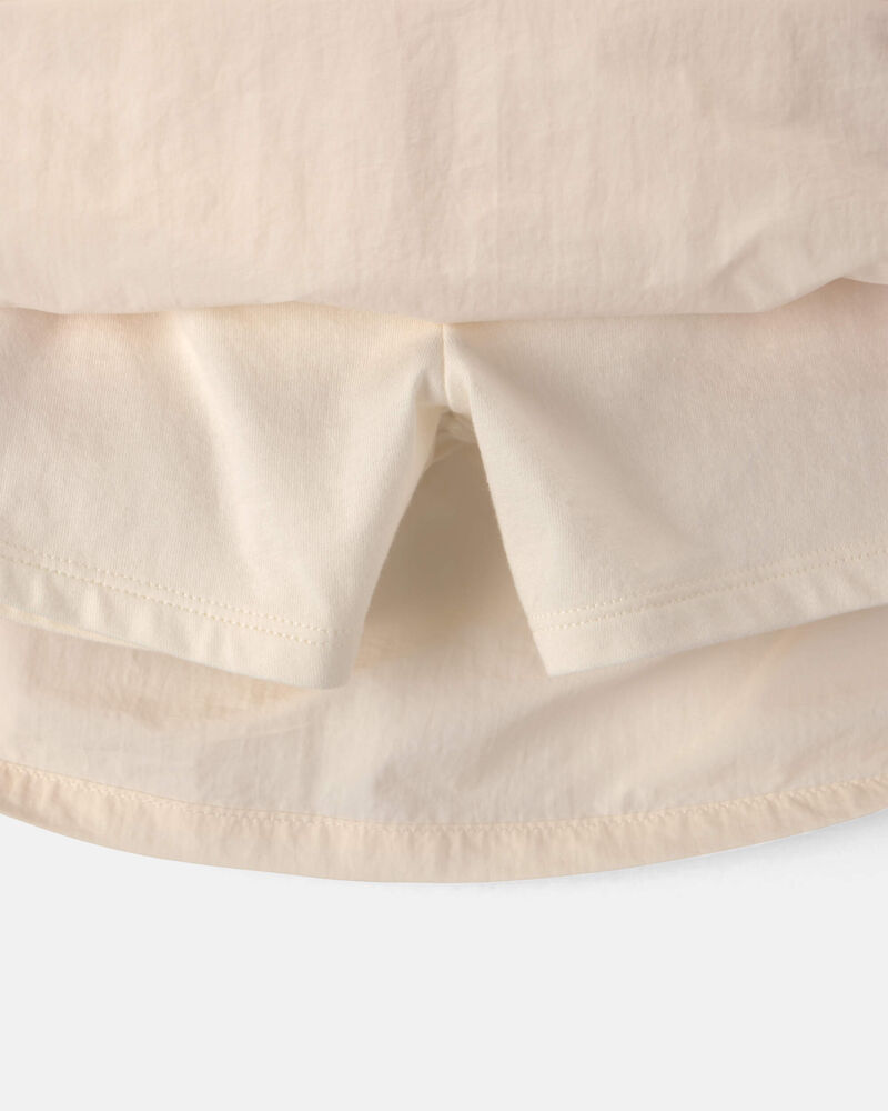 Girls Colorblock Skort - Ivory/Pink, image 2 of 4 slides