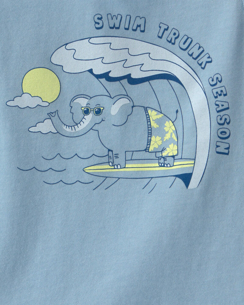 Baby Boy Elephant Graphic Tank - Blue, image 2 of 3 slides